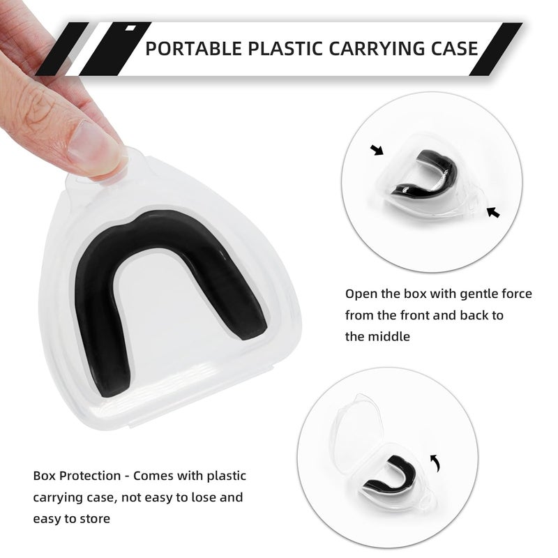LPONJAR 5 Pack Kids Youth Mouth Guard for Sports, Boys Girls Mouth Guard with Case, Child Teen Sports Mouthguard for Football Lacrosse Basketball Boxing Soccer Taekwondo MMA Karate - Image 5
